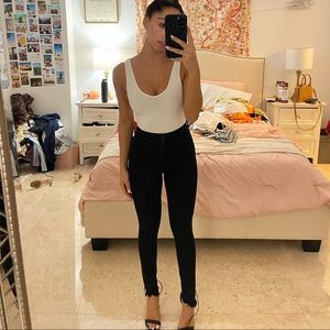 Black high waisted jeans